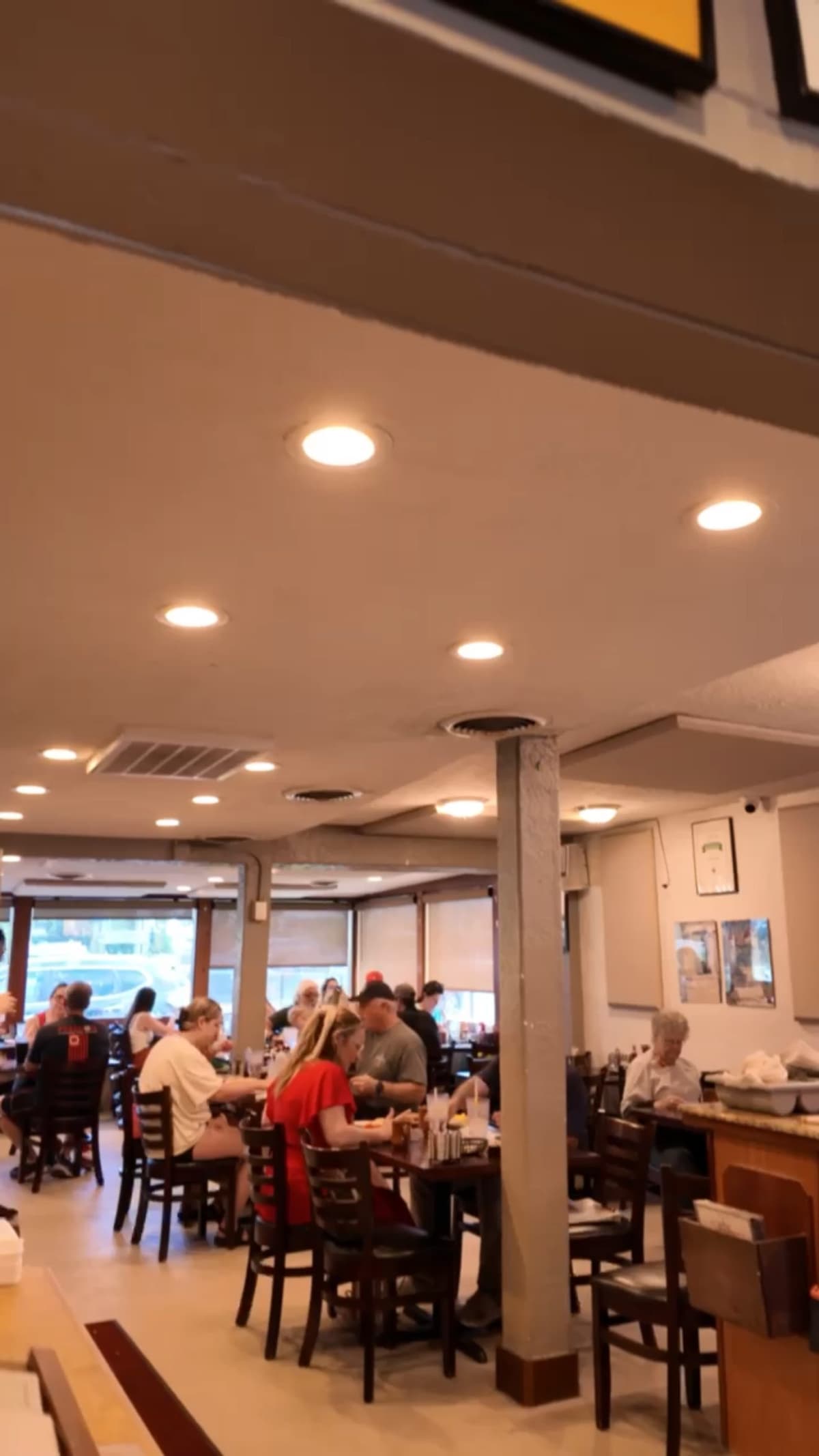 Wide view of the dining room